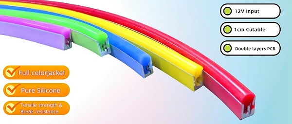 full color jacket silicone led neon